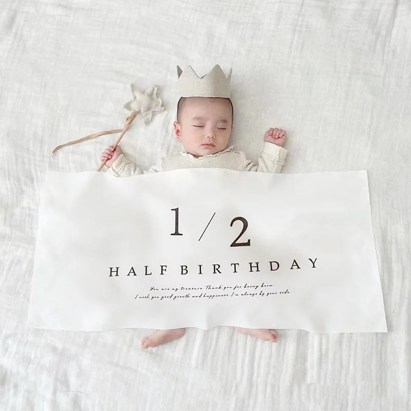 Newborn Baby Photography Blanket Baby Birthday 100Days Tapestry Blanket Photo Props Accessories Decoration Blanket