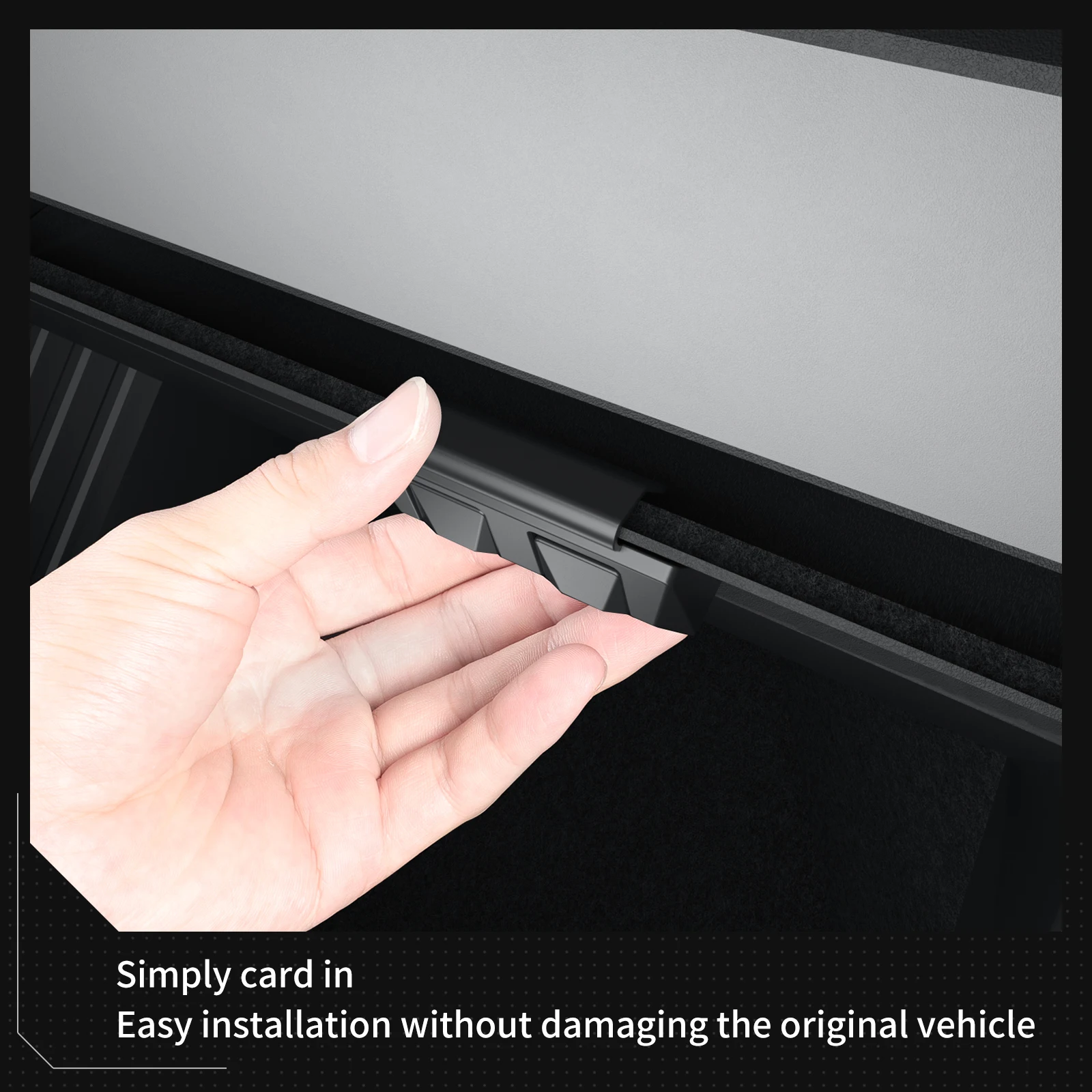 LUCKEASY for Tesla Cybertruck 2024 2025 Car Glove Box Storage Hook Interior Modification Functional Accessories