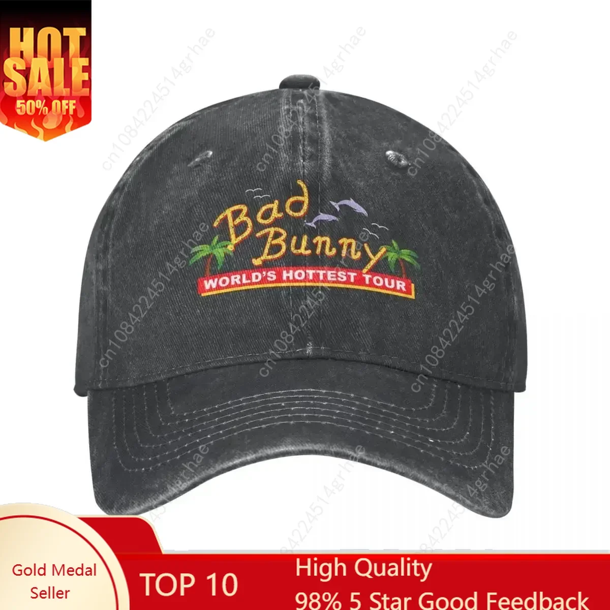

Vintage Washed Cotton Bad Bunny Un Verano Sin Ti Reggae Beach Baseball Cap Funny Dad Hat Adjustable Adult Outdoor Cap Hats