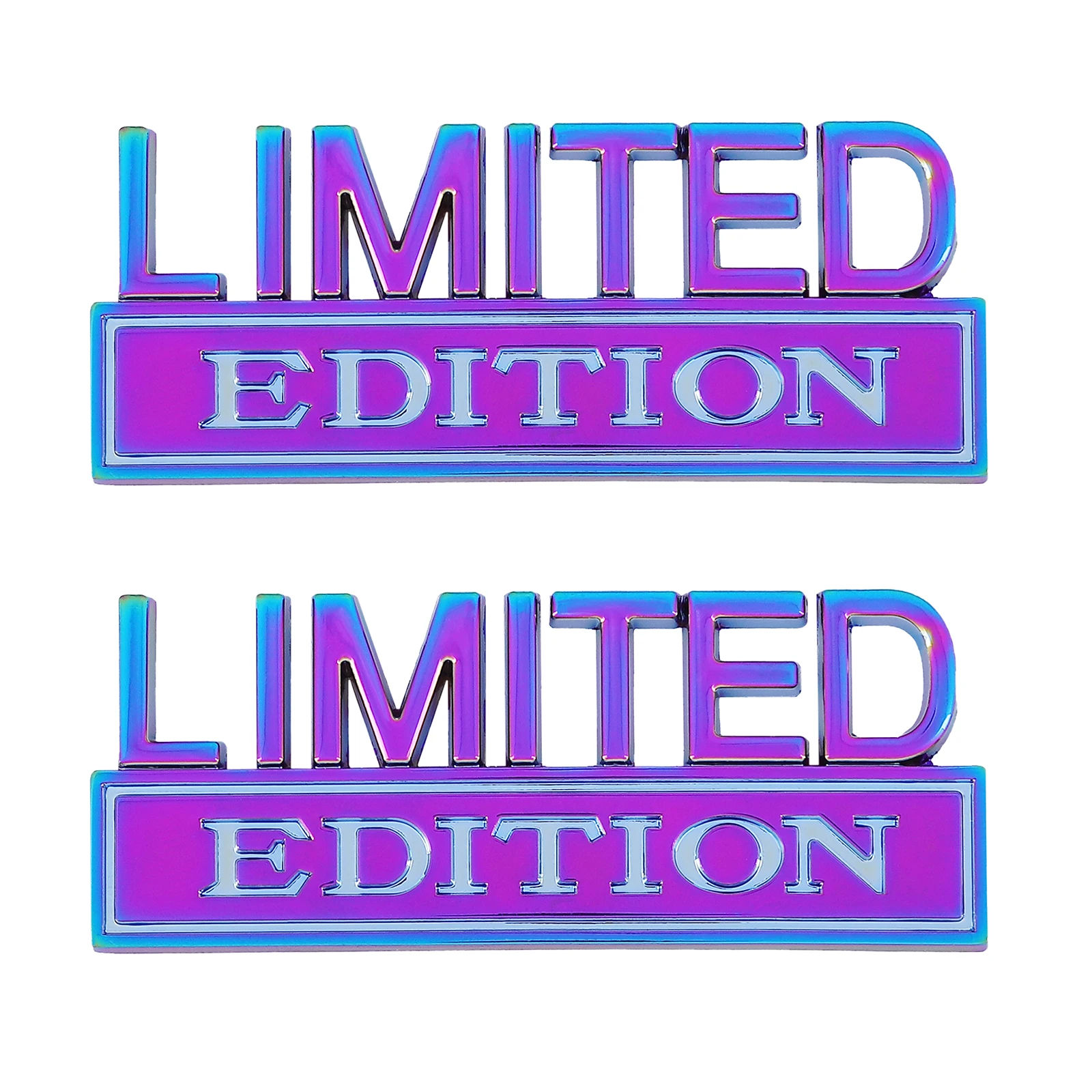 

2Pcs LIMITED EDITION Emblem Gradient Purple Car Sticker Accessories Car Tools Suitable for All Models Decoration Car Accessories