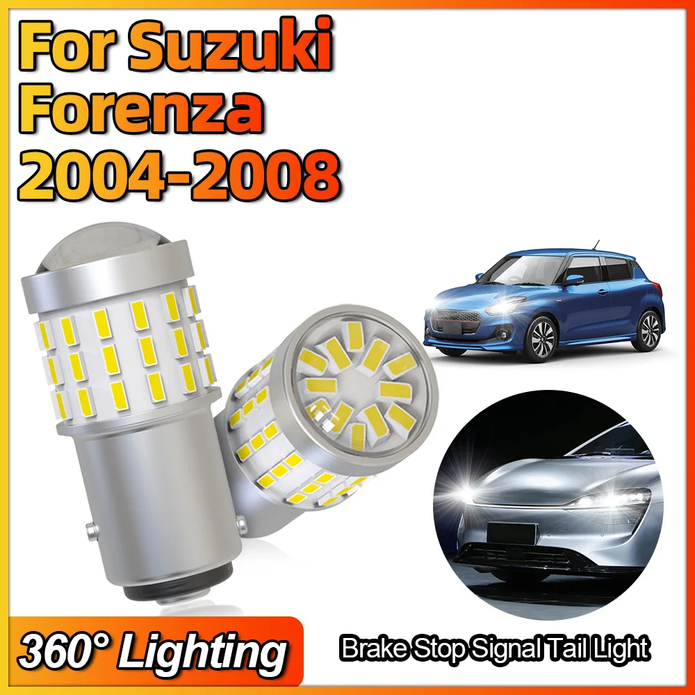 1157 BAY15D P21/5W LED 3014 54SMD Turn Signal Reverse Brake Lights 6000K White Bulbs For Suzuki Forenza 2004 2005 2006 2007 2008