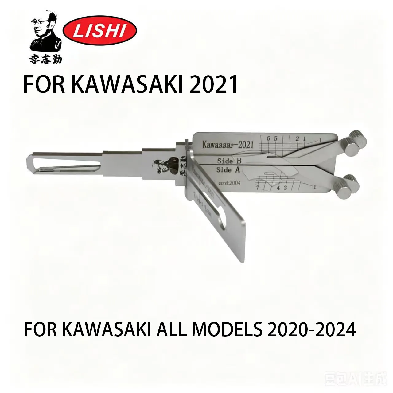 

Lishi FOR Kawasaki 2021+ Motorcycle 3-in-1 Pick & Decoder Lishi Tool