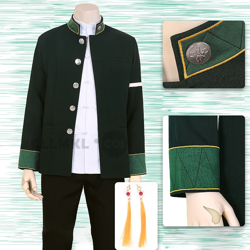costume-d'anime-kaji-ren-cosplay-hayato-suo-manteau-uniforme-scolaire-coupe-vent-tenue-haruka-sakura-hajime-umemiya-halloween