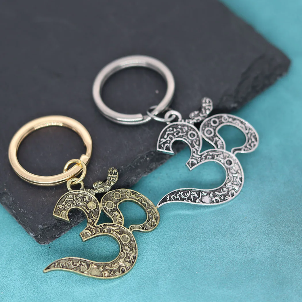 Nedar خمر أوم تميمة مفتاح سلسلة قلادة الرجال النساء العرقية فايكنغ المفاتيح التأمل البوذية اليوغا مجوهرات الهندوسية كيرينغ