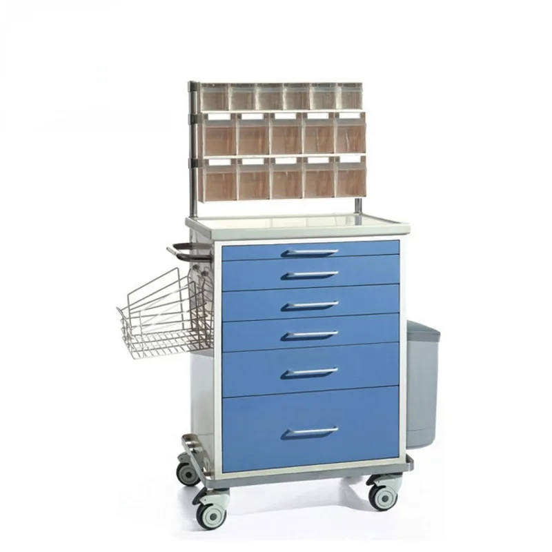 High quality hospital crash cart medical trolley hospital emergency trolleys