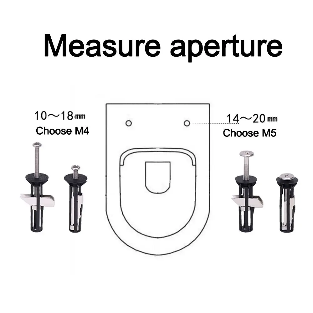 2 Stück Neue Hochleistungs-Toilettensitz-Befestigungsschrauben aus Edelstahl, Ersatz-Kit für Universelle Expansionsschrauben – Detail 6