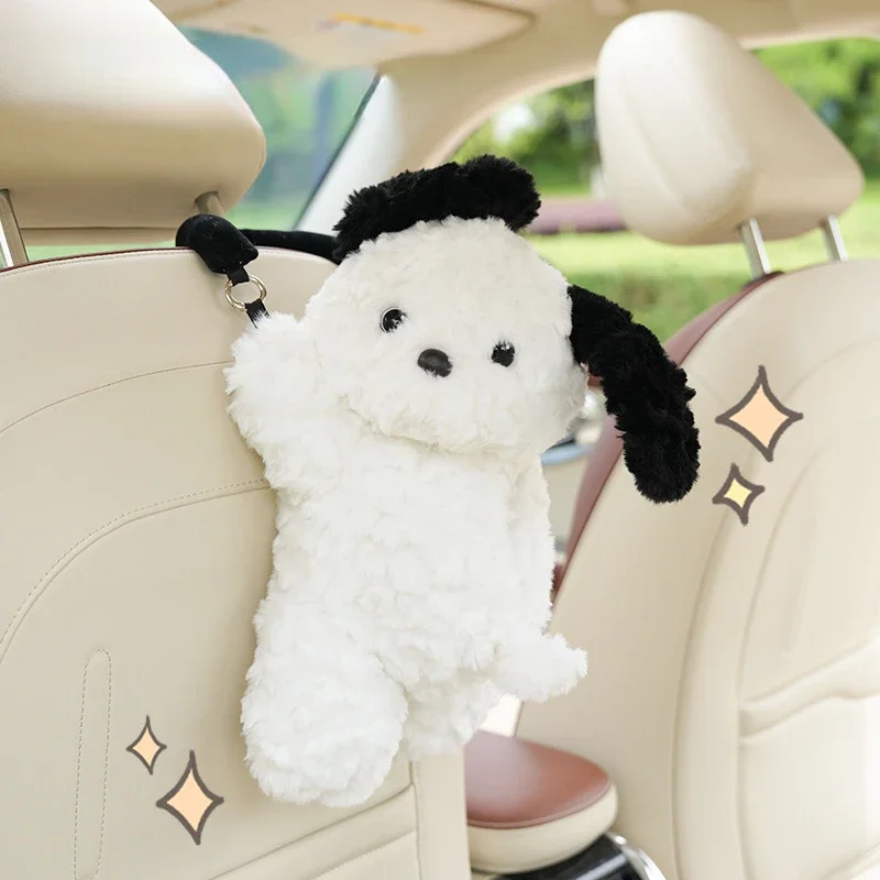 1pc Universal Car Tissue Hanger Doll Cute Creative Hanging Tissue Holder Plush Vehicle Tissue Case Paper Box