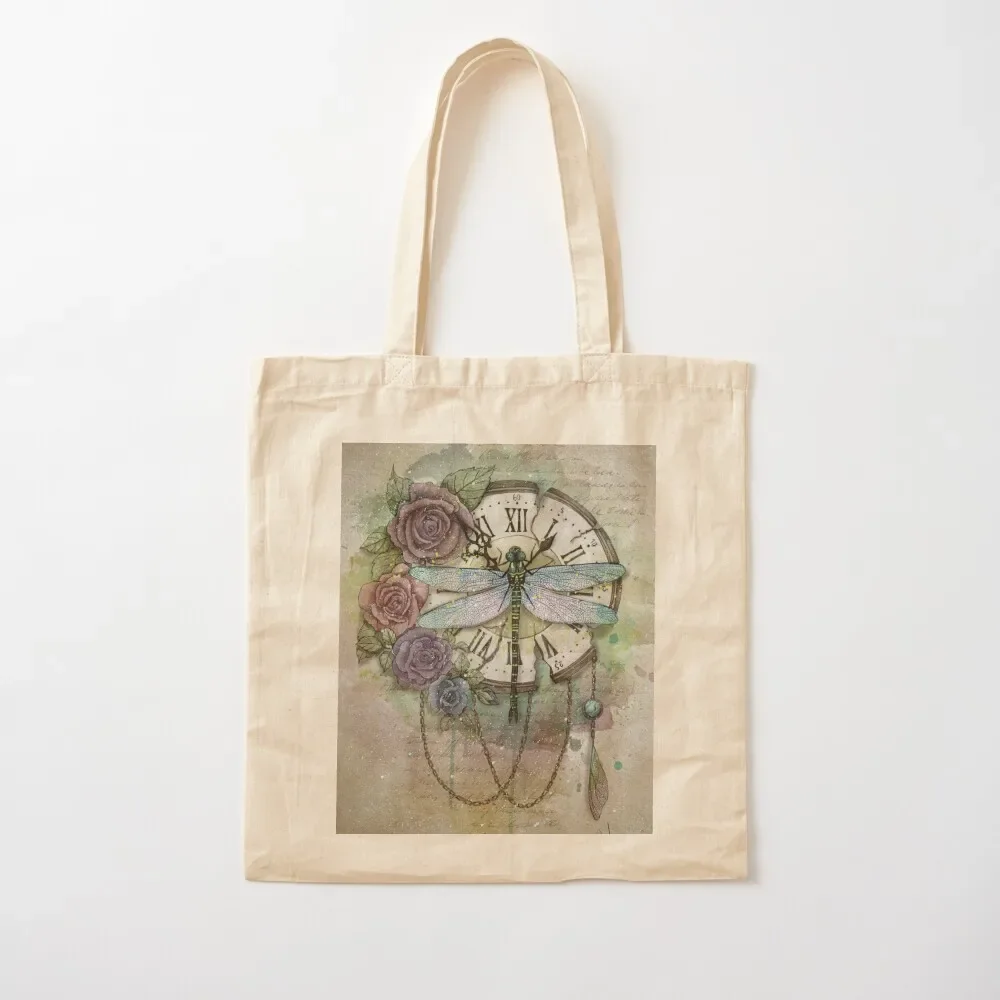 

Time Flies Tote Bag tote women reusable grocery bags canvas shopping logo