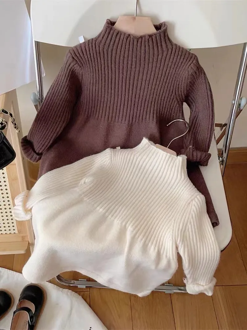 

Christmas Girls Knitted Dress Girls Autumn Winter Kids Princess Cute Sweater Dress Outfits Baby Girl Vestidos Kids Clothing 2024