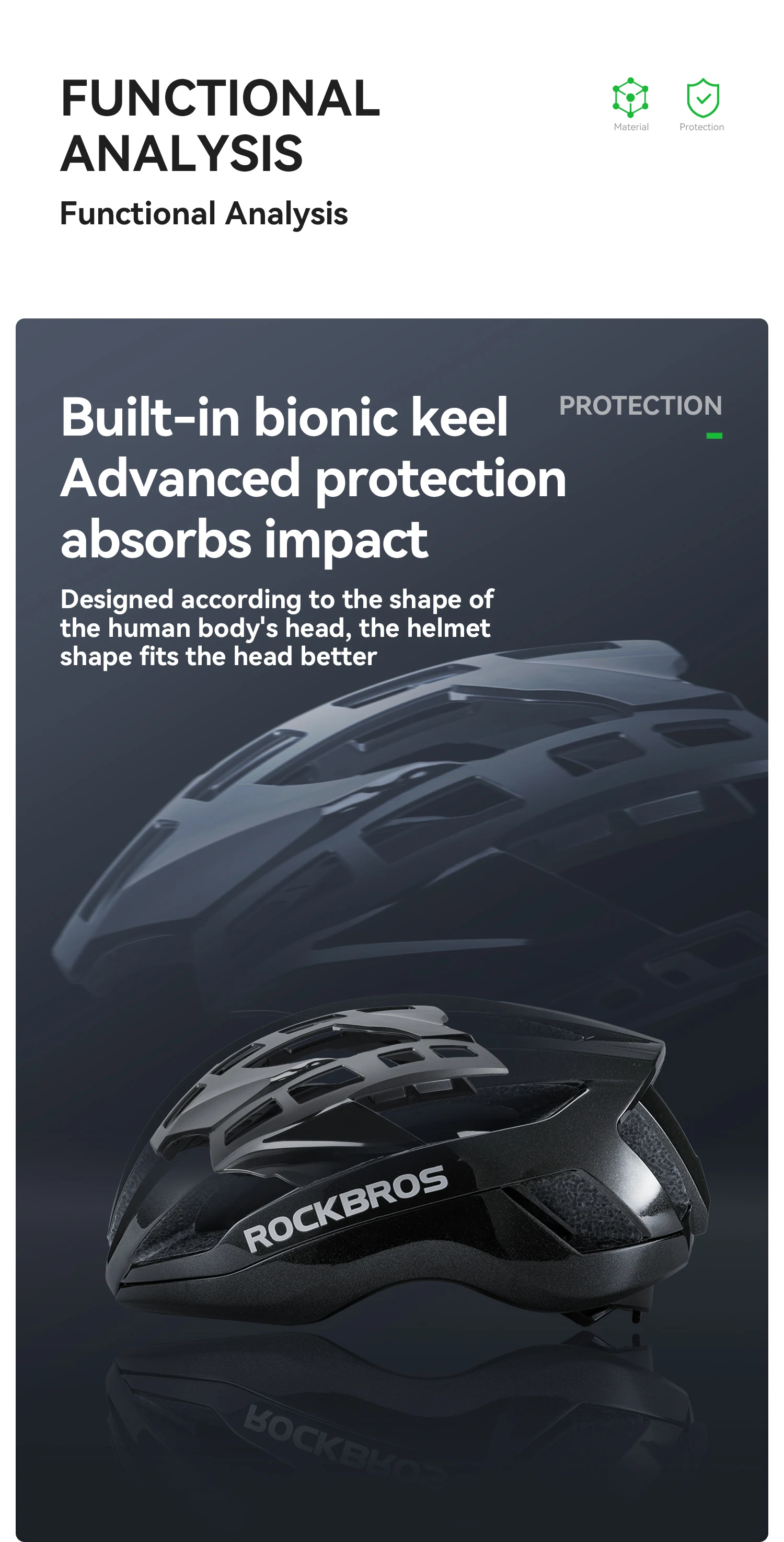 ROCKBROS Fahrradhelm ultraleicht atmungsaktiv hochfester Kopfschutz Sicherheitshelm Kopfbedeckung mit Schnellverschluss und magnetischer Schnalle – Detail 5