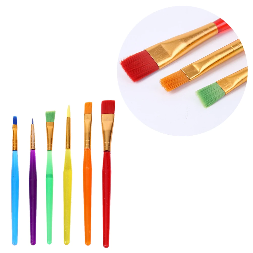 

12pcs Painting Brushes Set Durable Kids Children Beginners Oil Gouache Paintbrushes For Drawing Craft Watercolor