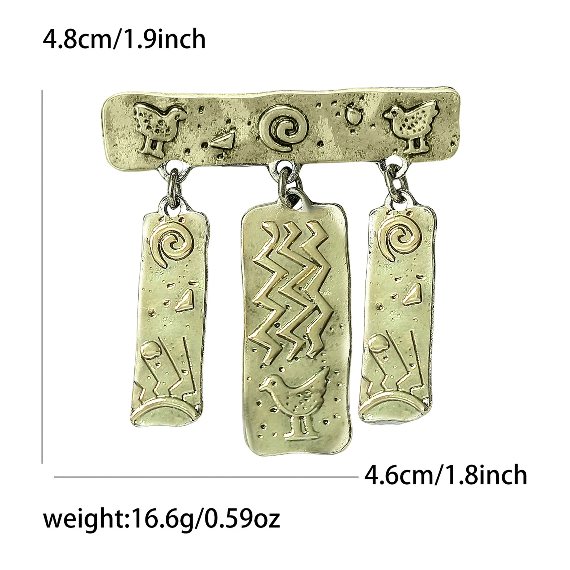 الإبداعية سبائك المينا الرجعية الطوطم شنق العلامة لونين دبابيس للنساء للجنسين أنيقة الكمال صديق الهدايا مجوهرات اكسسوارات