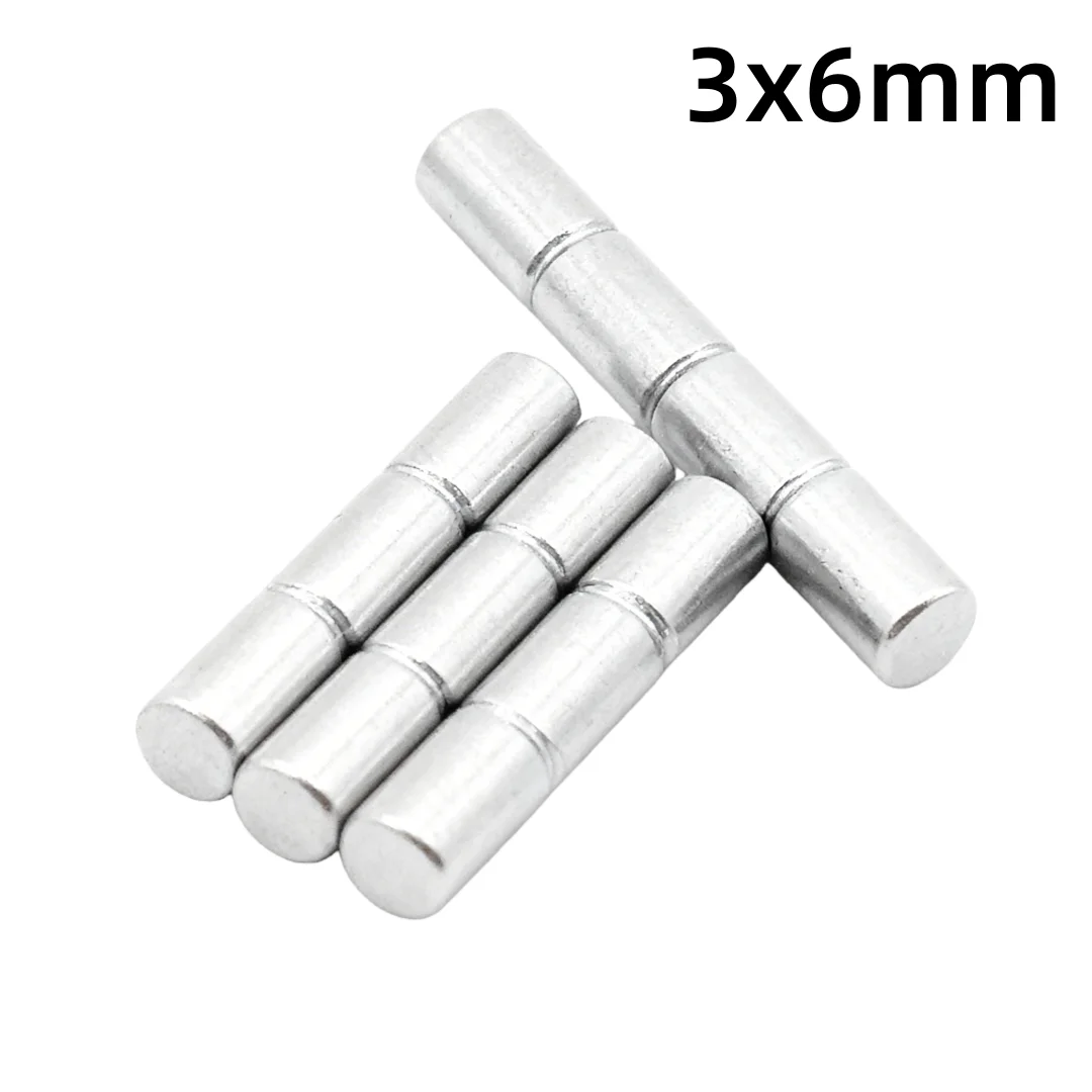 3x6mm Thick Round Powerful Magnetic Magnet 3*6 Strong Disc Magnets For Fridge DIY Building Scientific Craft Education 3x6