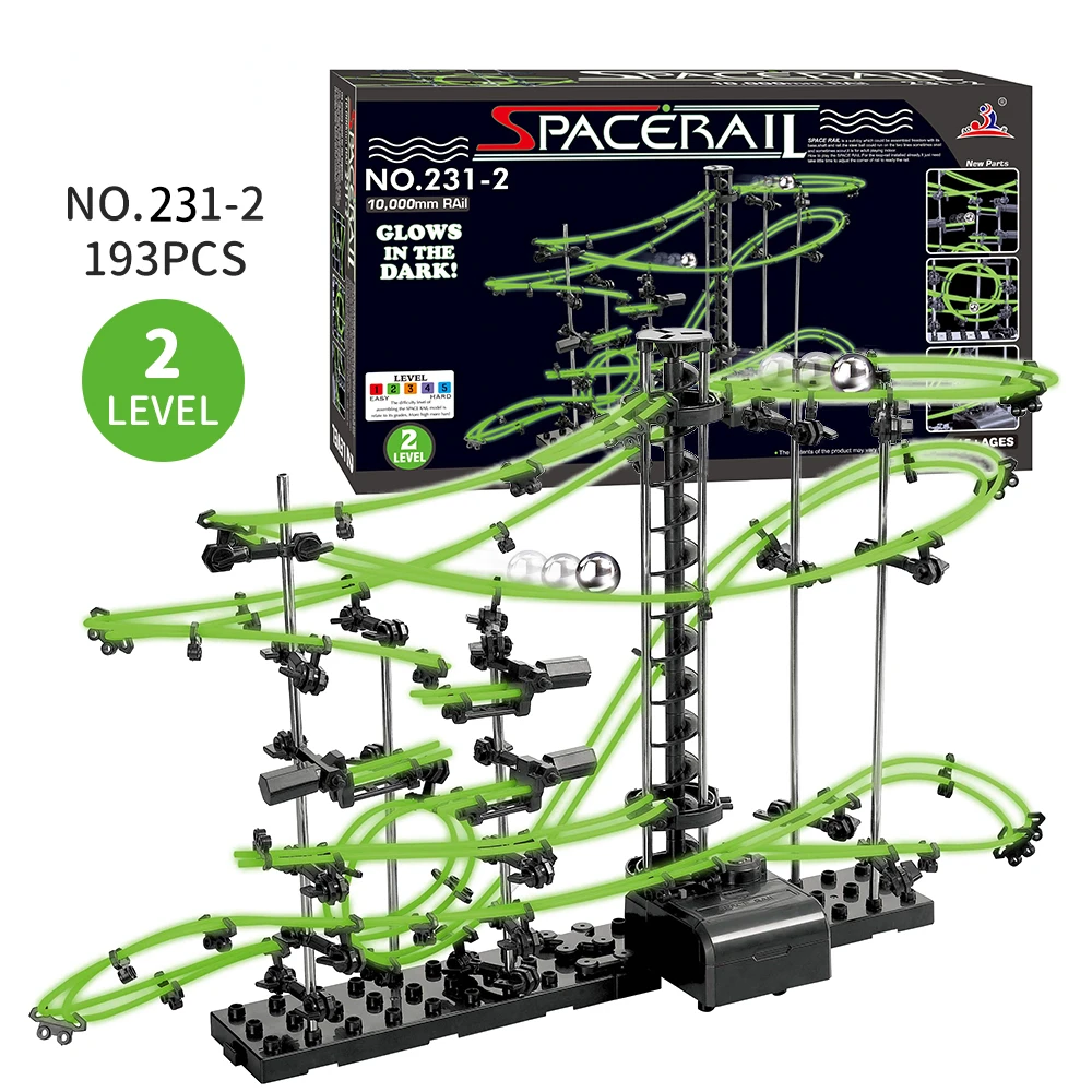 

Spacerail Marble Run for Adults Kids Maze Race Track Games Level 2 Luminous Experiment Model Science Toy 231-2