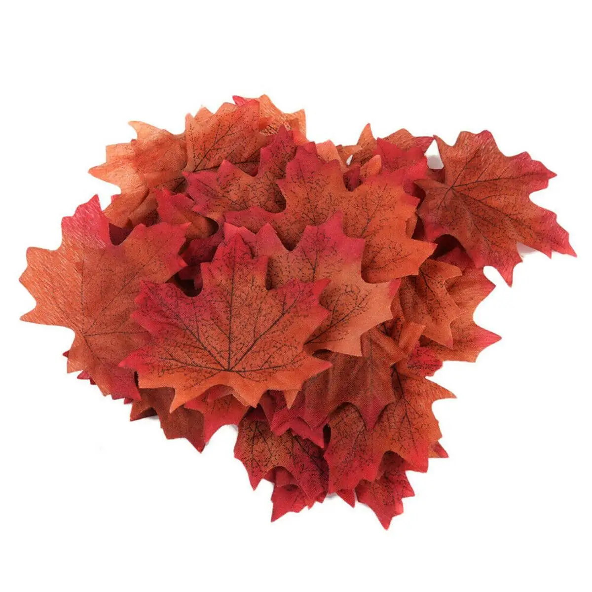 100/200Pcs Artificial Maple Leaf Autumn Fake Silk Leaves Home Living Room Desk Decoration Craft Wedding Holiday Party Decor