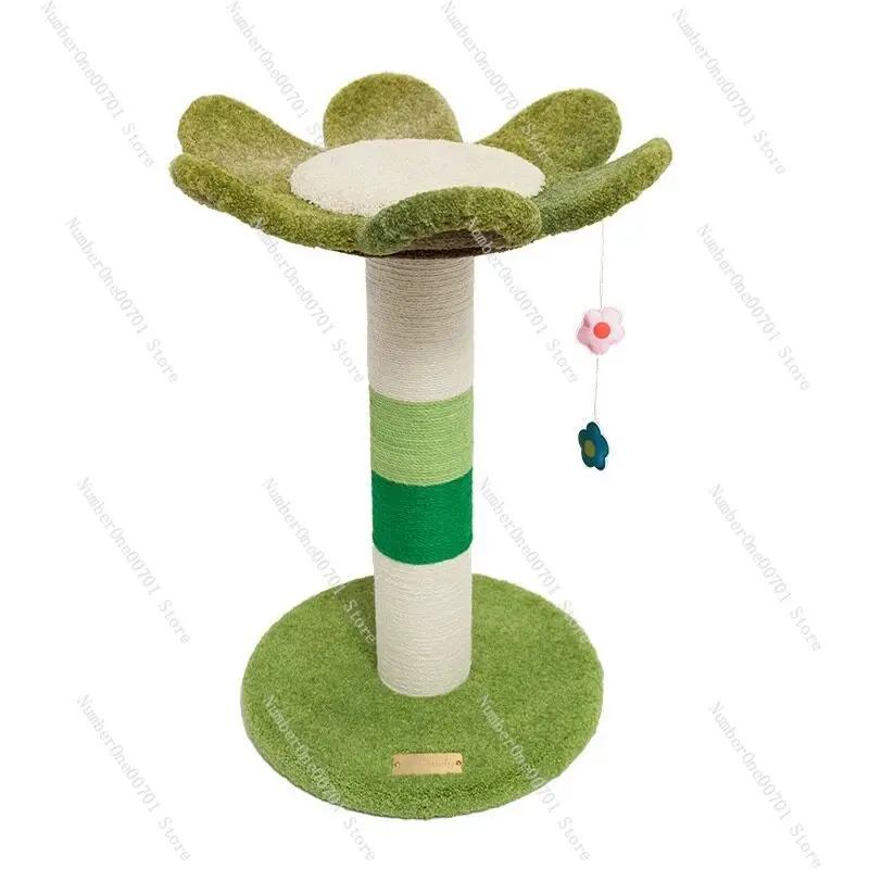 Flower Cat Tree with Sisal Scratching Post, Multi-Level Cat Tower with Cozy Condo for Indoor Cats