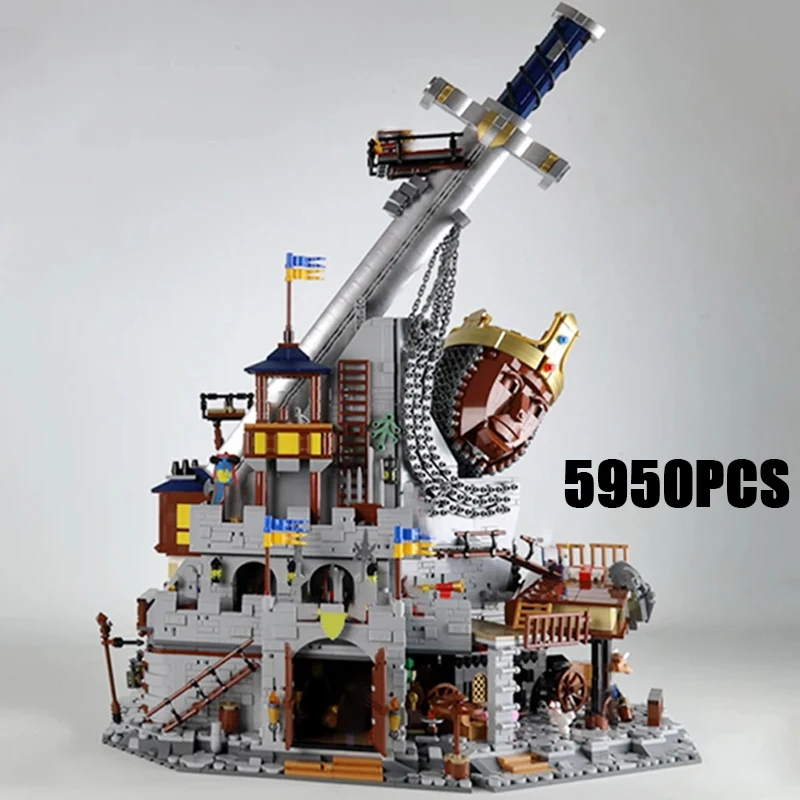 Medieval Castle Model Moc Building Bricks Kings Tomb The Watch Tower Technology Blocks Gifts Christmas Toys DIY Sets Assembly