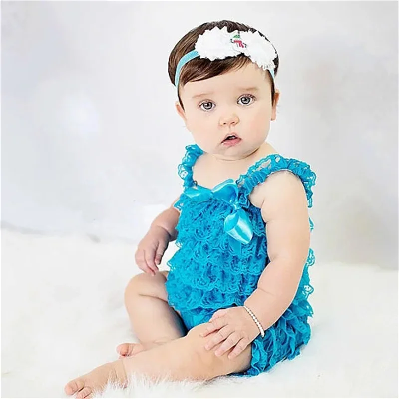 Cute Girls Clothing Baby Lace Rompers Toddler Infant Jumpsuits Ruffle Romper Baby Birthday Party Outfit