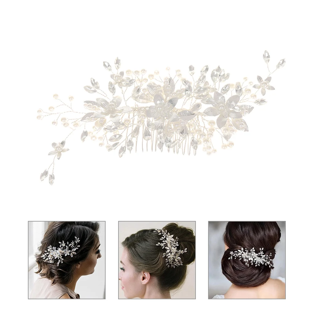 

Свадебные аксессуары для волос, заколки для девочек, головной убор невесты, серебряная расческа из цинкового сплава, женская