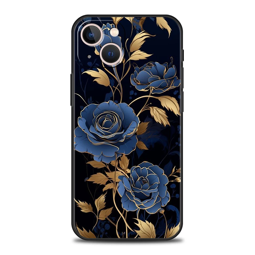 Flower Phone Case for iPhone 16 15 14 13 12 Pro Max 11 Pro Max 7 8 Plus XS XR Shockproof Silicone Soft Shell Fundas Capas Bags – Detail 2