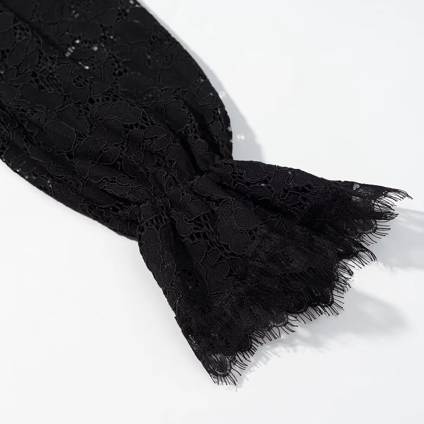 Elegantes Set aus Spitzen-Maxirock und Bluse für Damen, Vintage-Stil, einreihig, ausgestellte Ärmel, V-Ausschnitt, schlanke Bluse, Party-Outfit für Damen – Detail 18