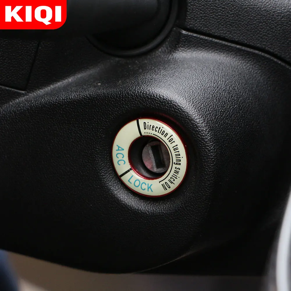 Car Ignition Key Ring Cover Decorative Trim Luminous Stickers for Peugeot 208 301 307 308 2008 3008 5008 Accessories Car-styling