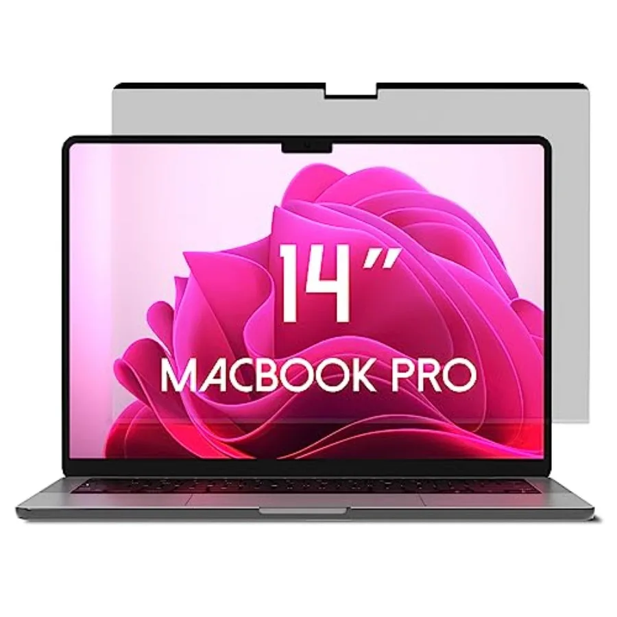 

Magnetic Privacy Screen for MacBook Pro 14 Inch 2021-2026,Removable Laptop Privacy Filter, Black, Blue Light Blocking and Anti-