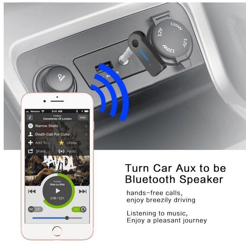 NEW 2026 2 in 1 Wireless Bluetooth 5.0 Receiver Adapter 3.5mm Jack For Car Music Audio Aux A2dp Headphone Reciever Handsfree - view 3