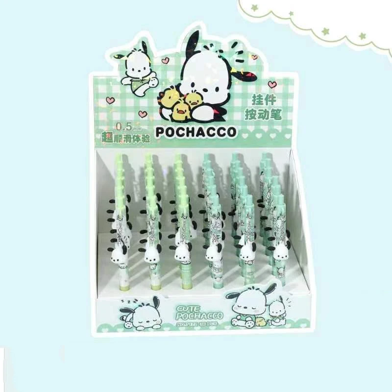 

36 pcs/lot Sanrio Kawaii Pochacco Pendant Gel Pen Cute 0.5mm Black Ink Neutral Pens Promotional Gift Office School Supplies