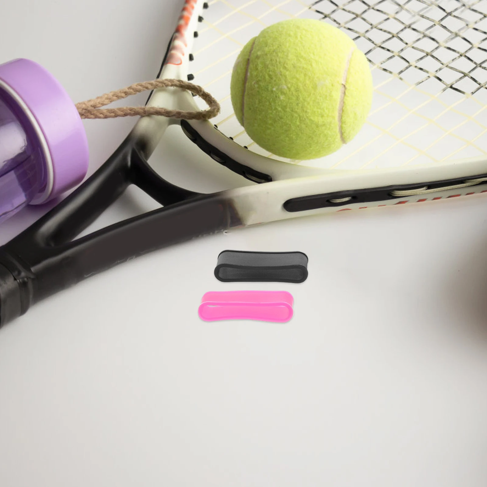 

7 Pcs Handle Grip Glue Ring Overgrip for Tennis Racket Bands Ski Badminton Accessory Silica Non-skid Overgrips