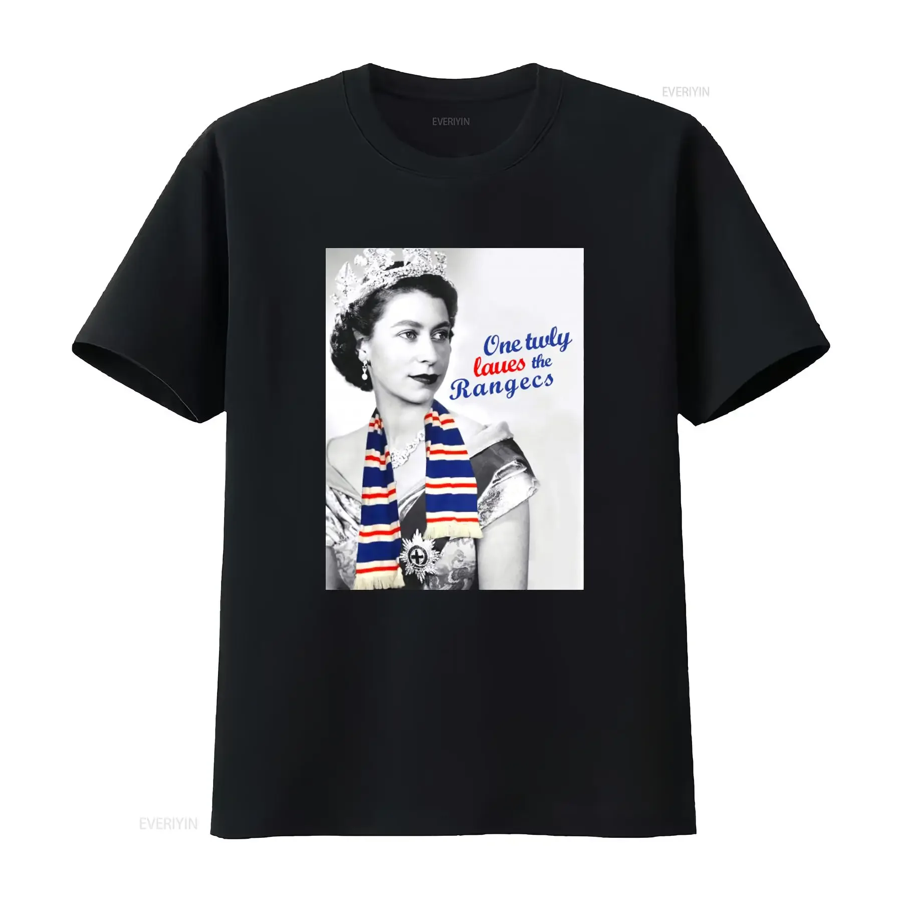 Meme Fan Rangers Glasgow Scotland Queen Elizabeth 01 T shirt FZ19 One truly loves the Design vintage Washed Comfortable