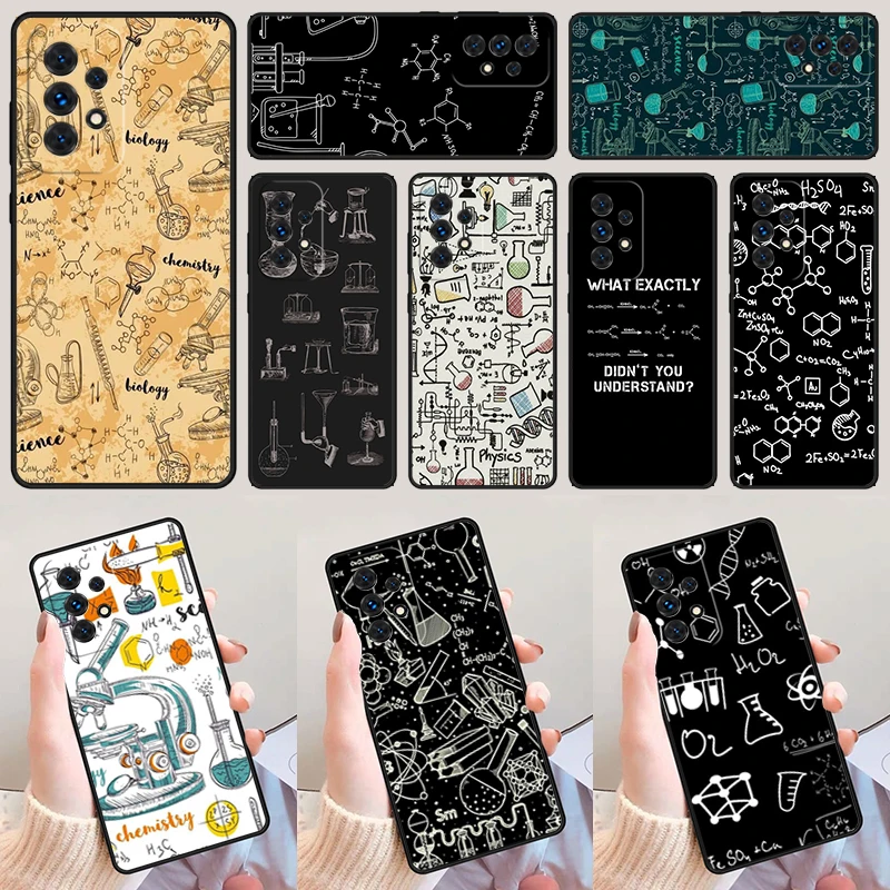 Biology Chemistry Physics Scientist For Samsung A52 A72 A73 A20e A21S A50 A70 A11 A12 A42 A31 A40 A51 A71 A32 A80 Phone Case