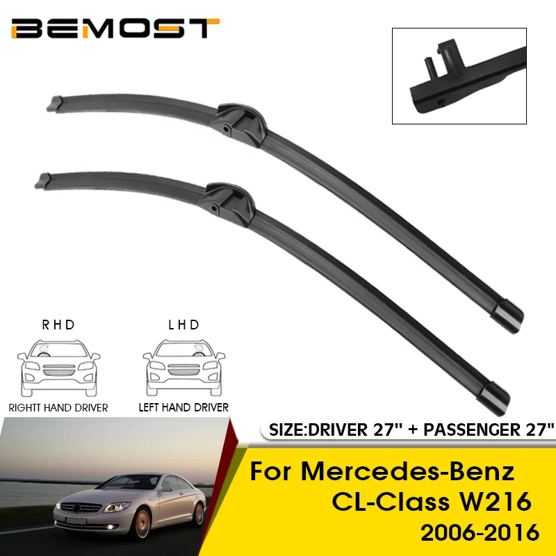 

Car Wiper Blades For Mercedes-Benz CL-Class W216 2006-2016 Windshield Windscreen Front Window Blades 27"+27" Car Accessories