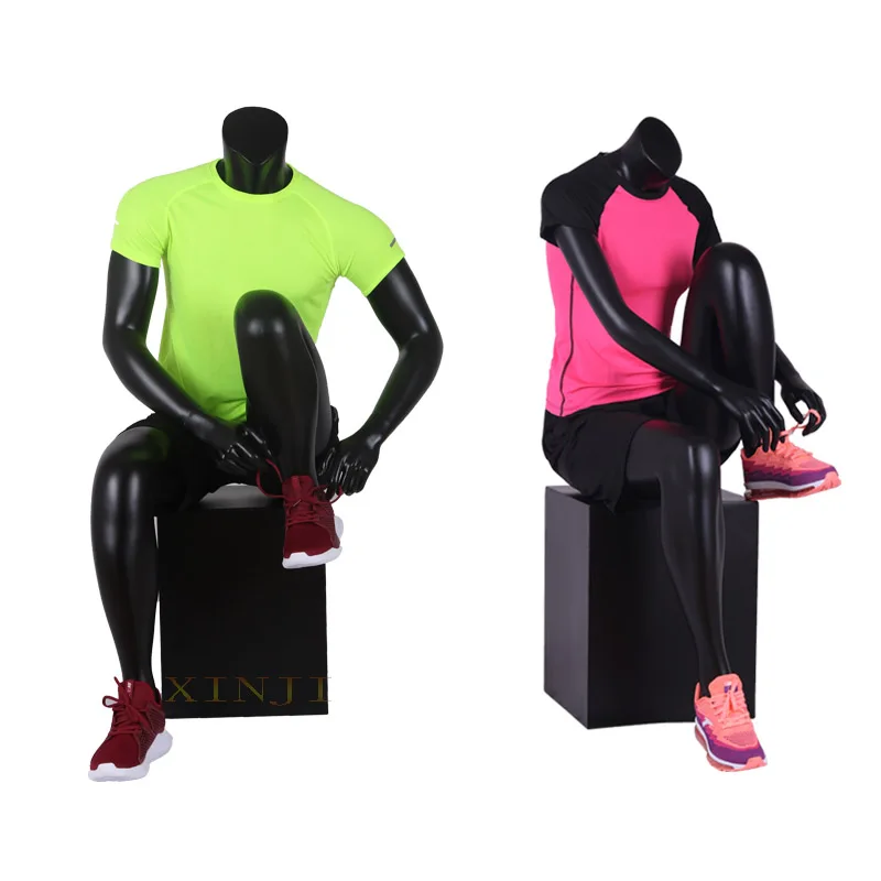 Sports Dummy Muscles Sitting Mannequin Sports Model Men and Women's Full Body Dummy