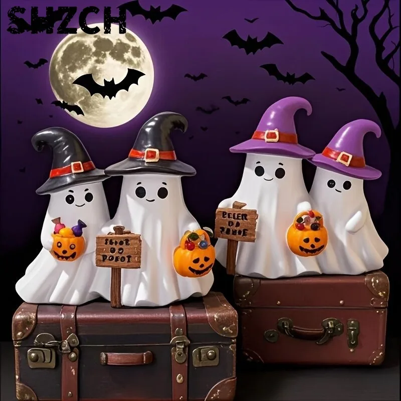 Halloween ghost pumpkin ornament, desktop decoration creative gifts