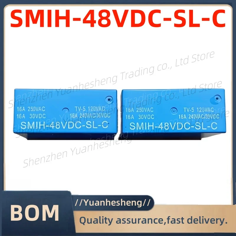 

5 PCS /lotto Original and brand new SMIH-48VDC-SL-C SMIH-48V-SL-C SMIH-DC48V-SL-C relè di potenza a 8 pin 16A 48VDC