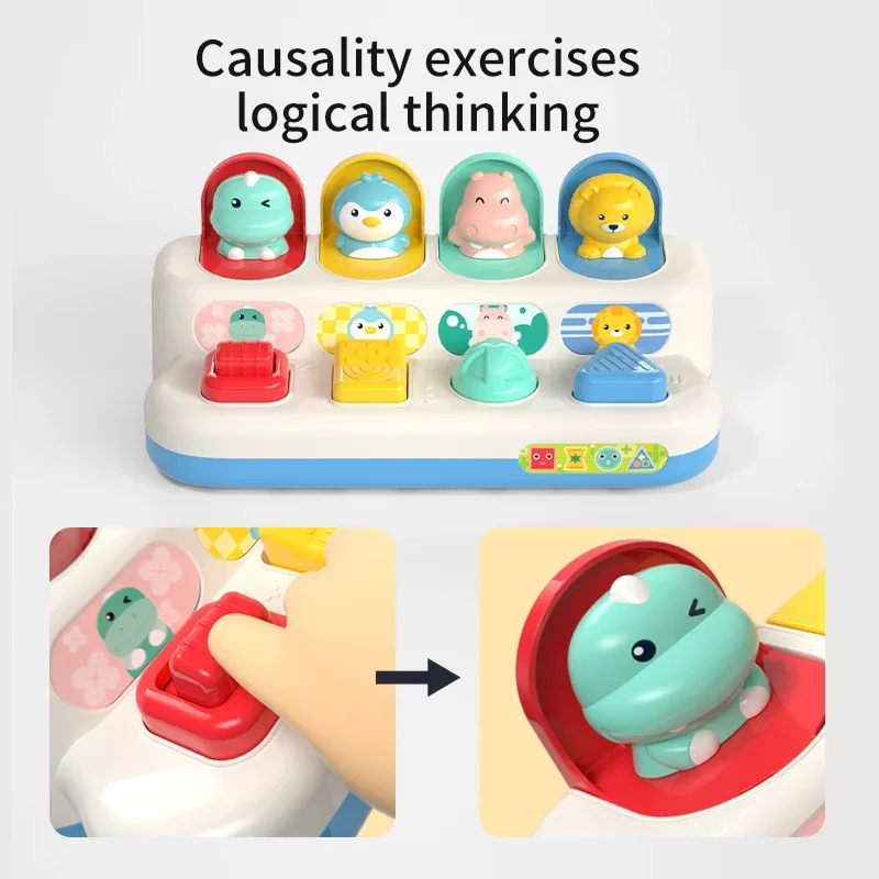 Interruttore del traffico degli animali Macchina da gioco per l'educazione precoce del bambino Flessibilità delle dita dei bambini Scatola di interruttori di sicurezza Giocattoli Regali giocattolo di sviluppo