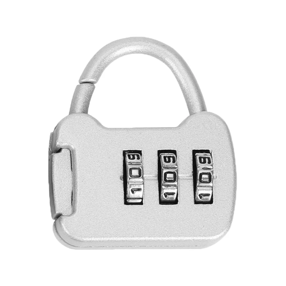 3 Digit Padlock Mini Case Lock Multi-Function Security Lock Metal Suitcase Lock Anti-theft Luggage Lock with Code for Gym School