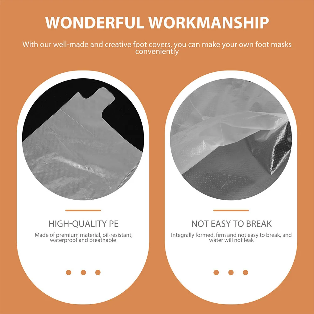 100 قطعة أغطية القدم شفافة ترطيب الحذاء المناسب غطاء للعناية بالبشرة الجافة المتشققة قابلة لإعادة الاستخدام القدم تمرغ قناع مجموعة غطاء #3