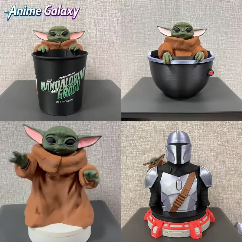 在庫あり-スターウォーズ-マンダロリアンとグローグ-3dプリント-ポップコーンバケット-映画記念品＆コレクタブルコンテナ-コレクションモデル