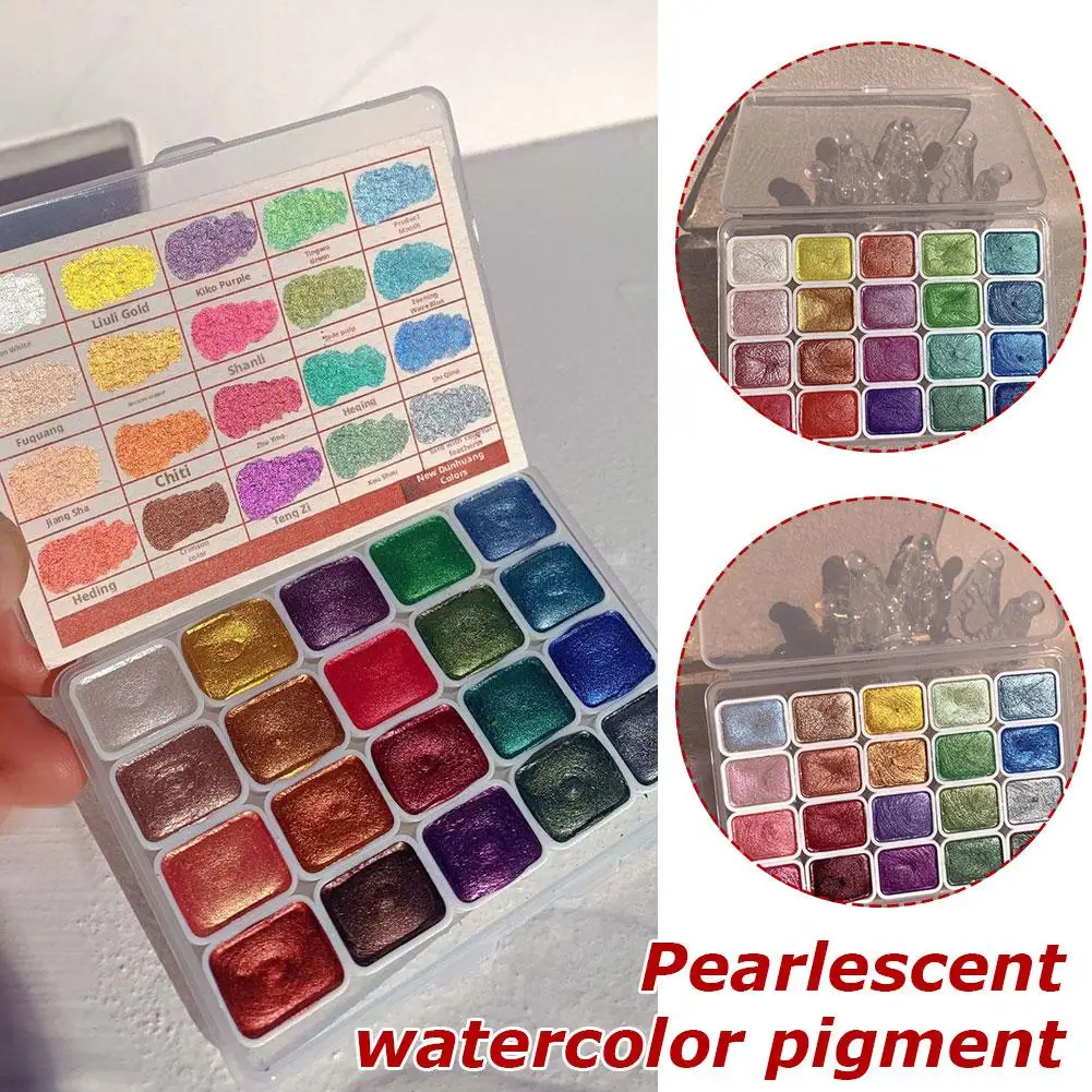 Pearlescent Watercolor Pigment Concentrated New Dunhuang Nail Flower Chinese Art Glitter Art Color Wrapping Painting Painti K6Y7