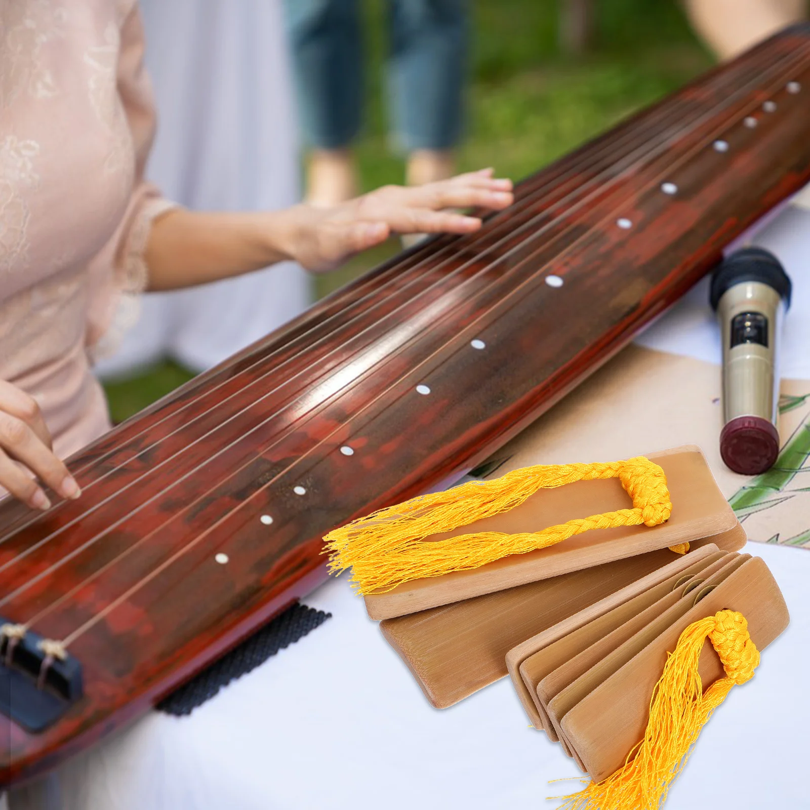 

2pcs Kuaiban Bamboo Clapper Traditional Chinese Percussion Instrument For Folk Music Rap Performance Festival Drama Rhythm Tool