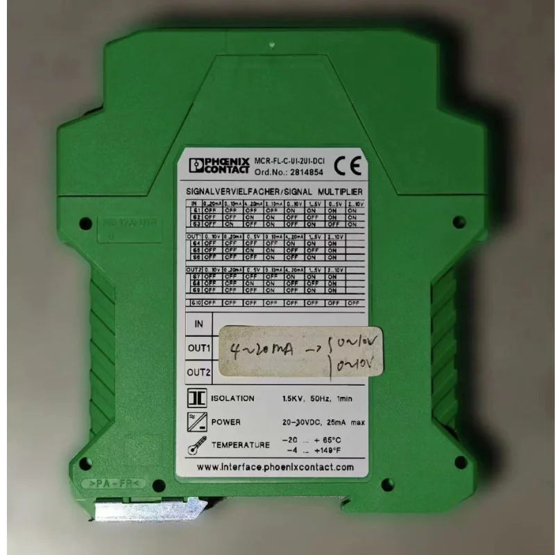 Second hand MCR-FL-C-UI-2UI-DCI-NC 2814854 Isolation Amplifier Test OK, fast delivery