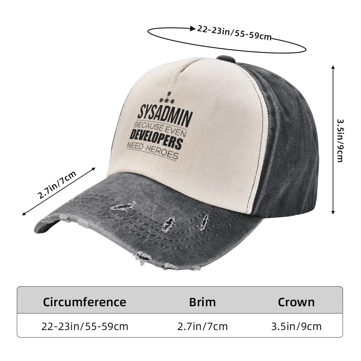 Sysadmin-gorra de béisbol de Héroes, sombrero de camión, visera sólida