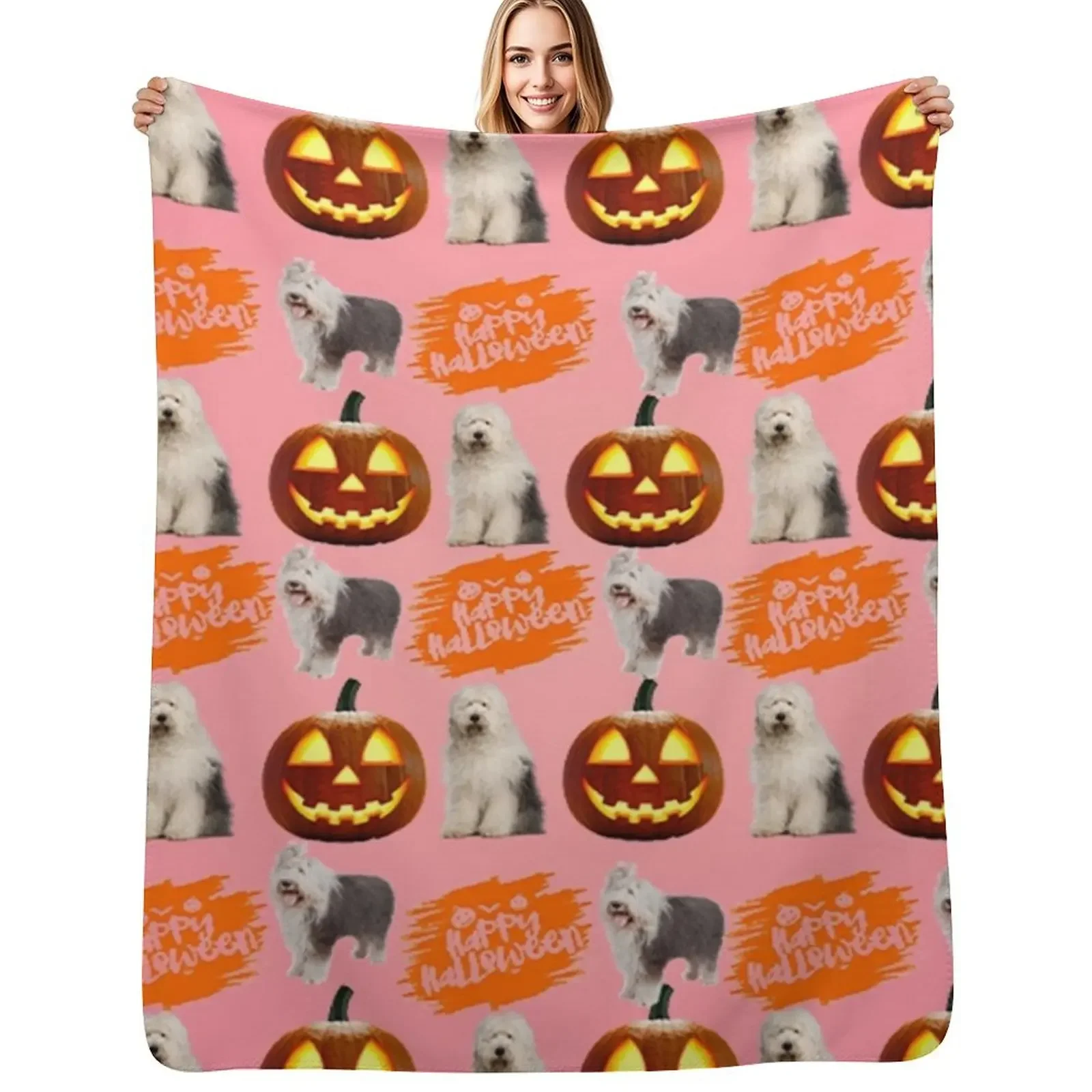 

Old English Sheepdog Throw Blanket warm winter Soft Big cosplay anime Polar Blanket