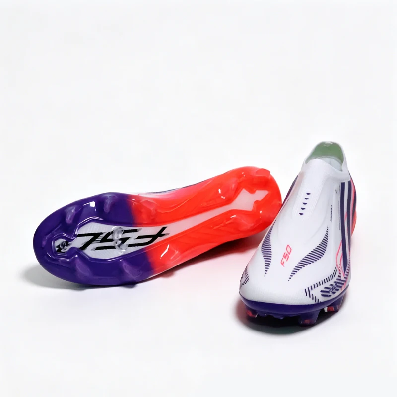 T4222 No-lace Mens Soccer Shoes Boys F50 TF/FG Training Football Sneakers for Youth Turf Soccer Cleats Chuteira Campo 35-45