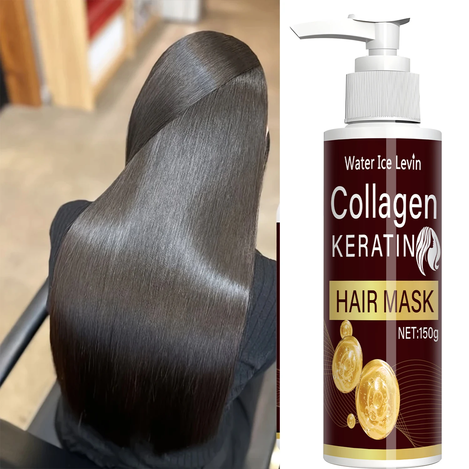 قناع الكولاجين للشعر، مناسب للشعر التالف، يحتوي على مستخلص جذور الكينوا وزيت جوز الهند، قناع شعر الكولاجين، مناسب لجميع أنواع الشعر #3