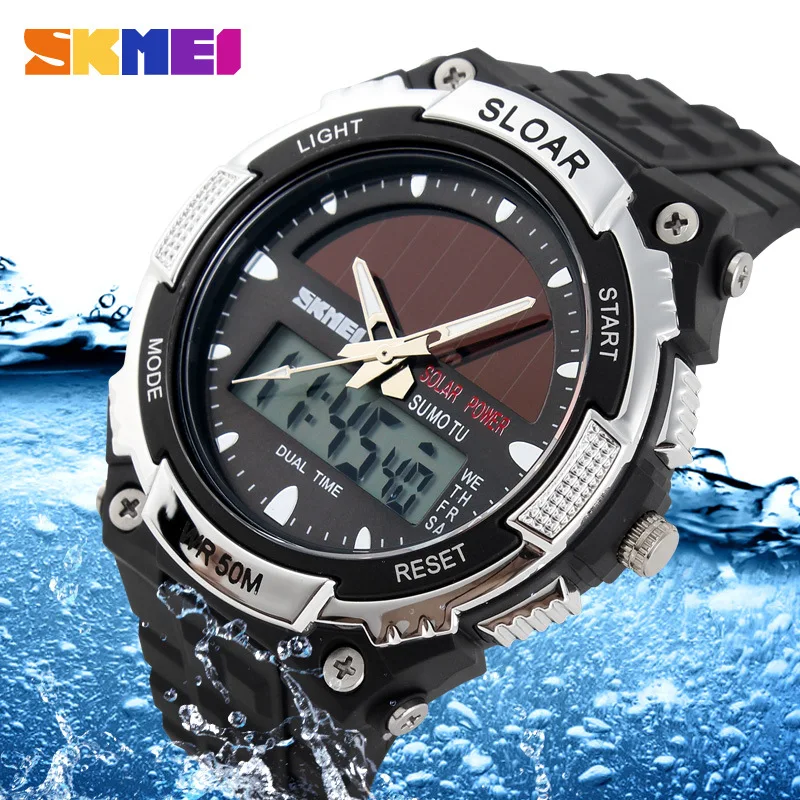 Skmei Men\'s Fashion Solar Watch Waterproof Electronic Watch Outdoor Sports Men\'s Watch Student Watch 1049