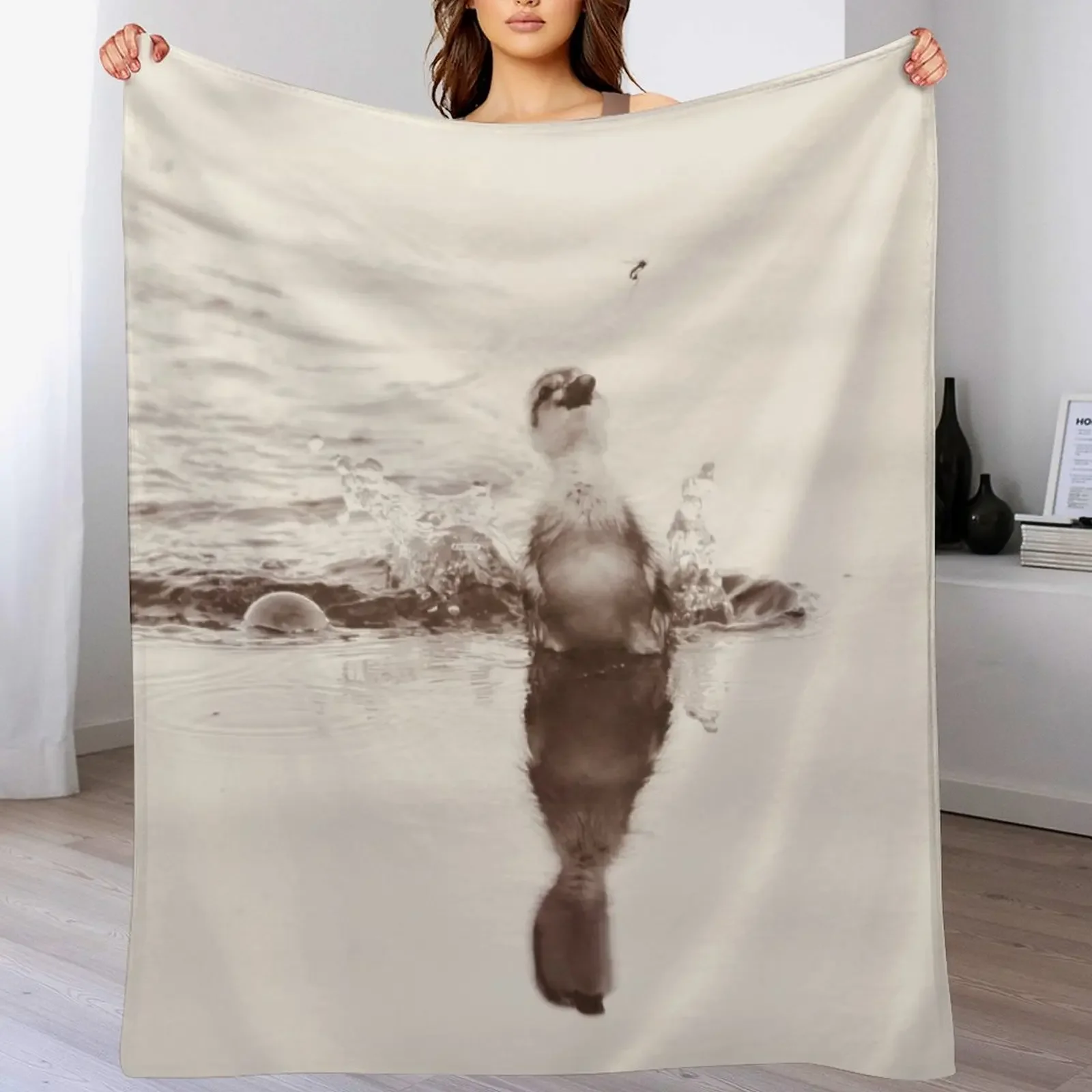 

Chick on the hunt / Swiss Artwork Photography Throw Blanket Color Fast Cozy Throw Blanket
