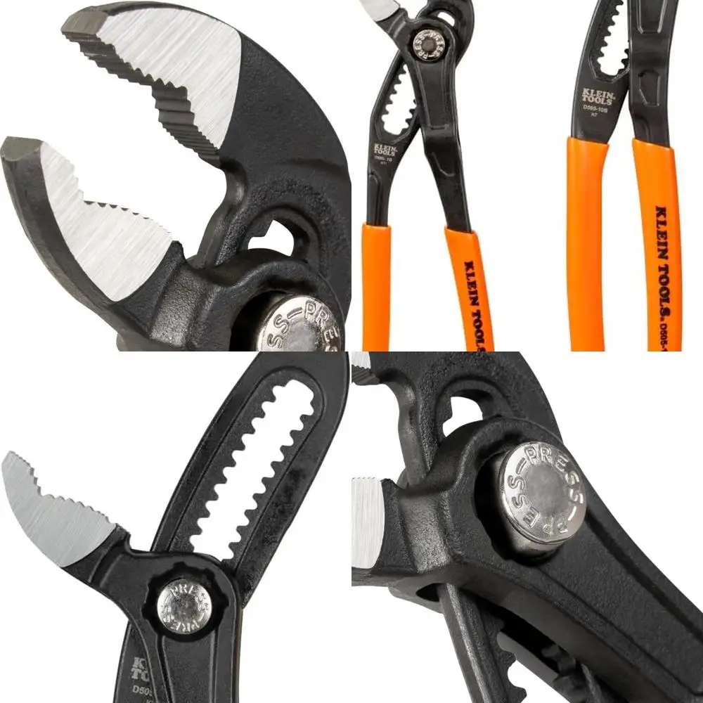

D5052BKIT 2-Piece Adjustable Pliers, Quick-Adjust Klaw Pump Pliers Set, 7-Inch and 10-Inch, Compact Design with V-Jaw and Harden